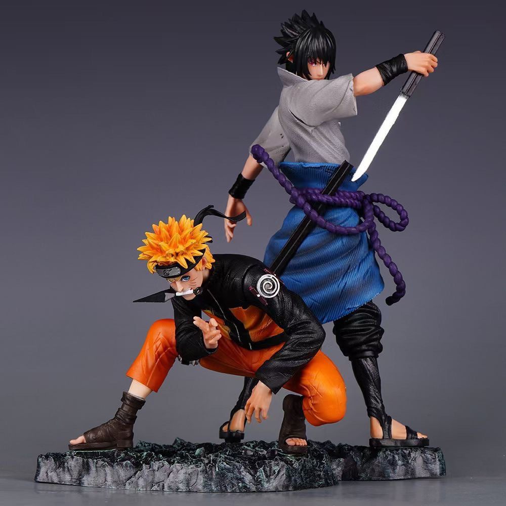 Naruto and Sasuke double GK statue figure