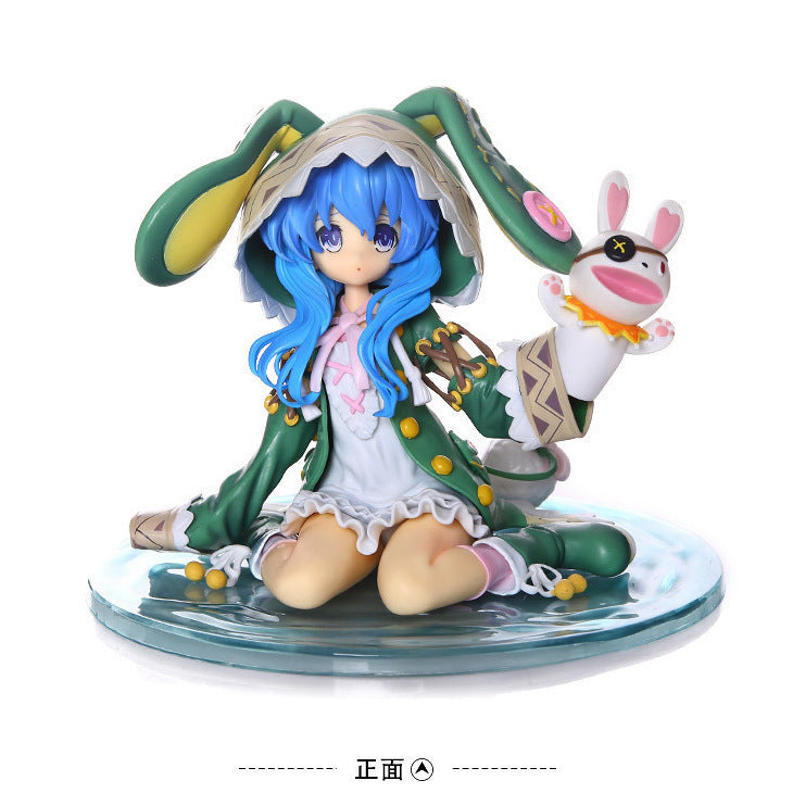 Date A Live Yoshino figure sitting with Yoshinon puppet