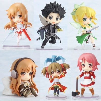 Sword Art Online Q Version Complete 6‑Pcs Figure Set