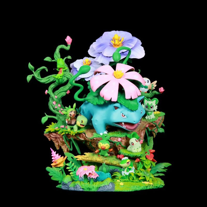Pokemon Grass Type Family GK Diorama Statue