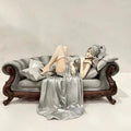queen sofa evening dress GK statue