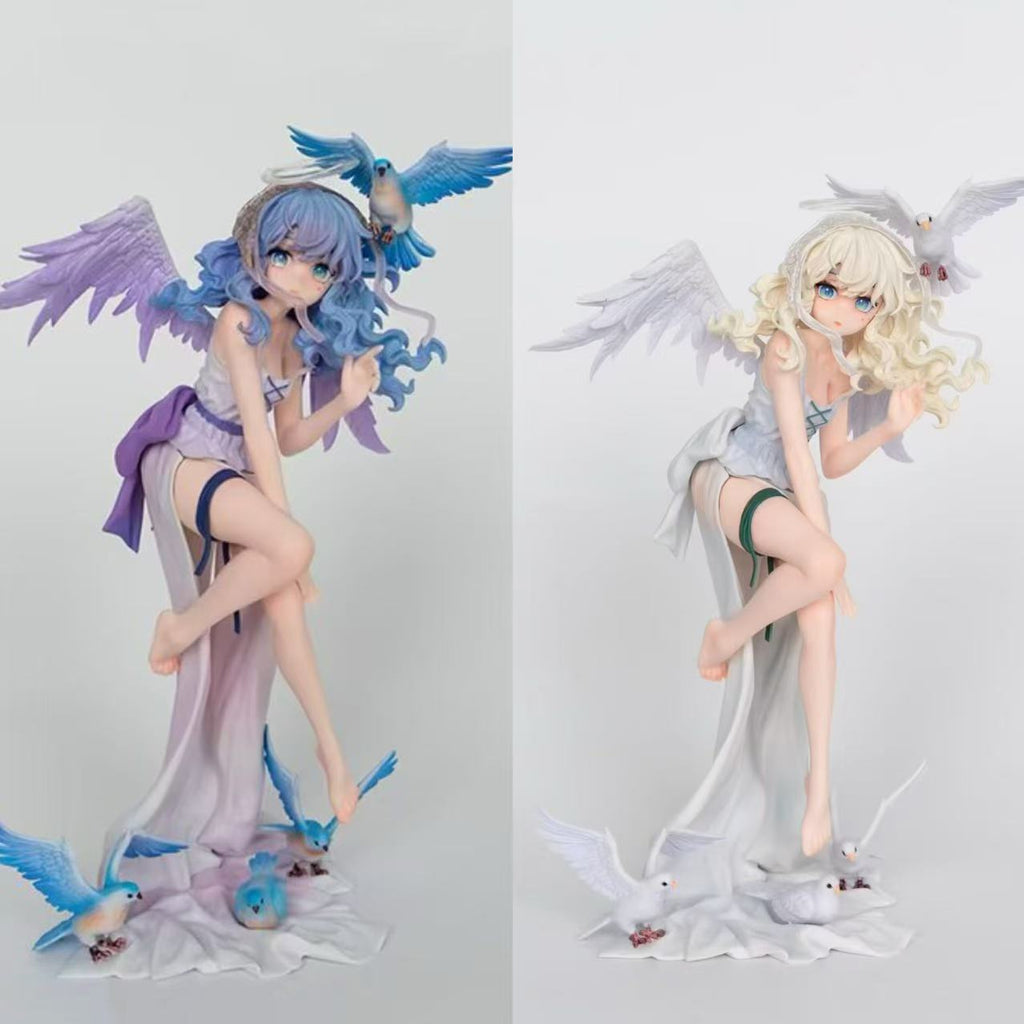 Original Angel Girl Figure with Birds