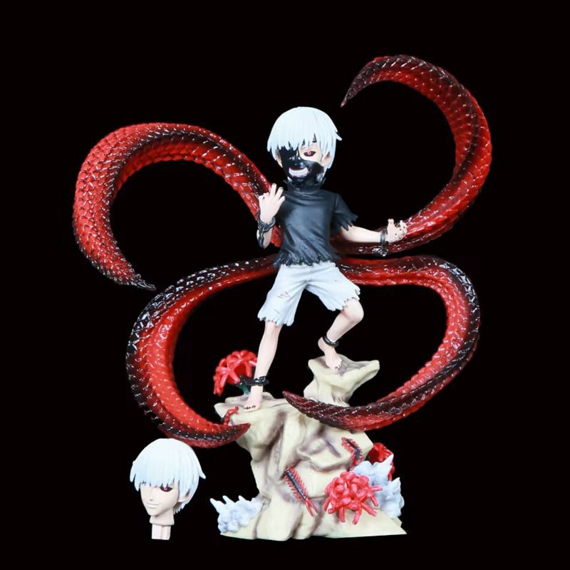 Tokyo Ghoul Kaneki Ken GK Statue With Two Interchangeable Heads