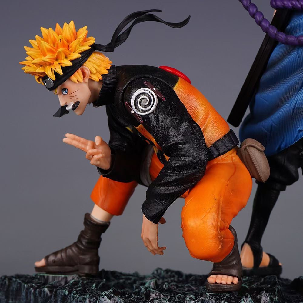 Naruto and Sasuke double GK statue figure