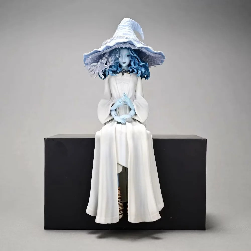 Elden Ring Ranni the Witch sitting GK statue white robe