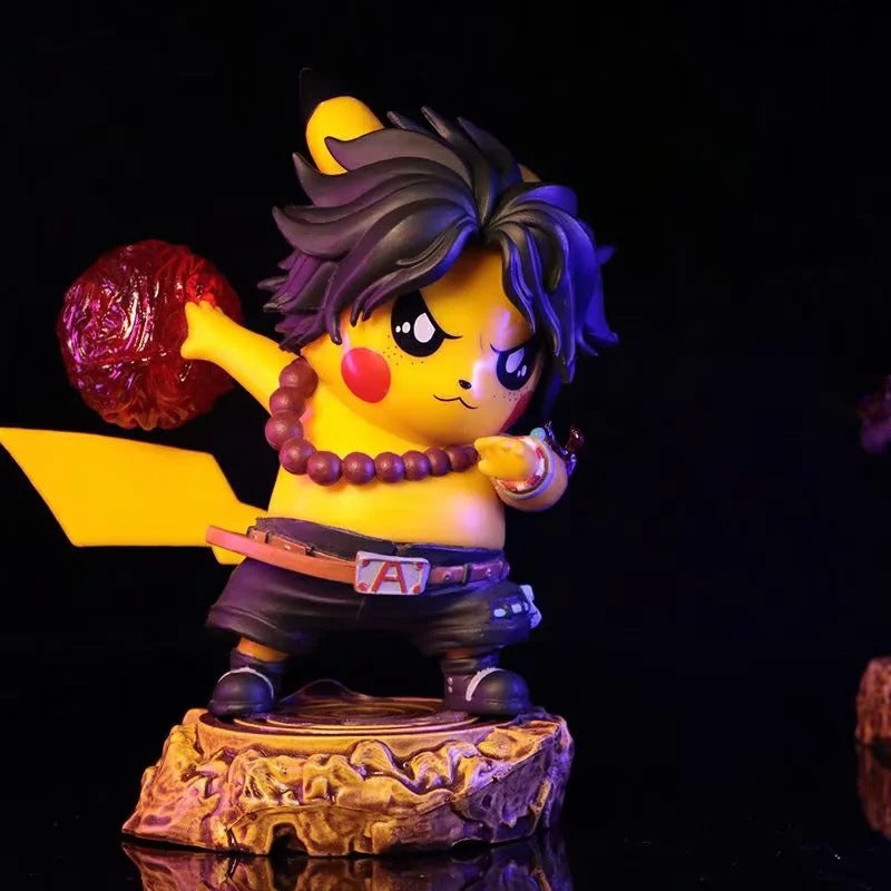 Pokemon × One Piece Crossover Pikachu Cos Luffy & Portgas D. Ace GK Statue Set