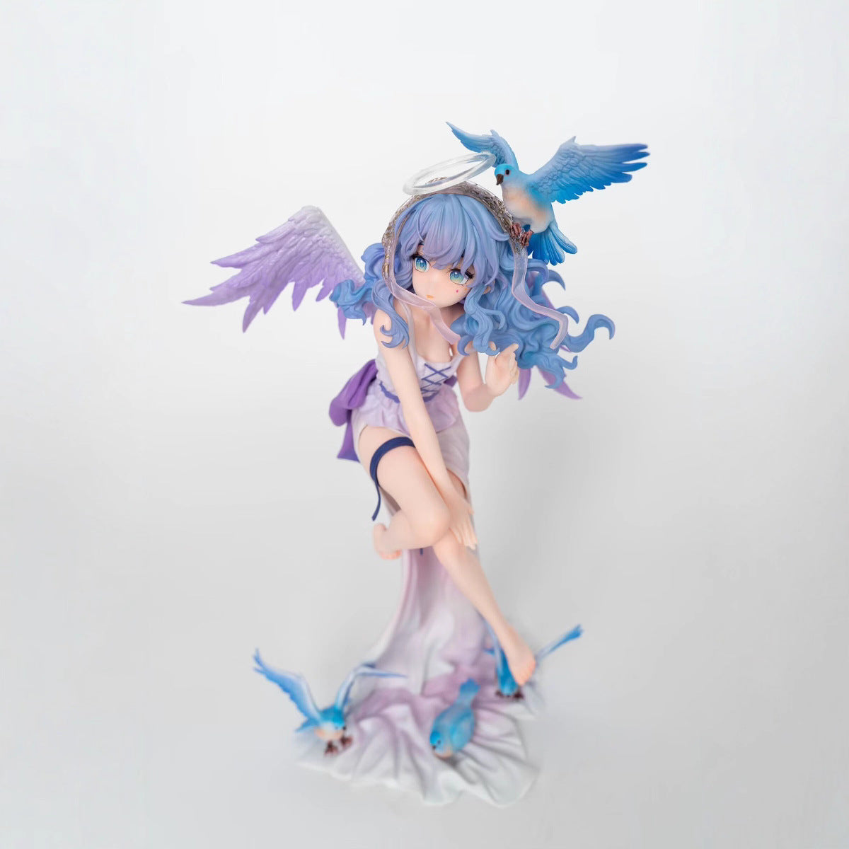 Original Angel Girl Figure with Birds