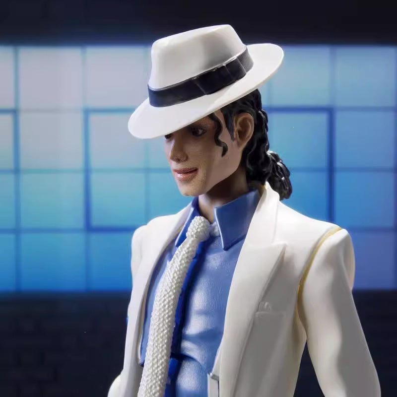 Michael Jackson Moon Walk Mobile Doll Model Ornament Box Set Handmade