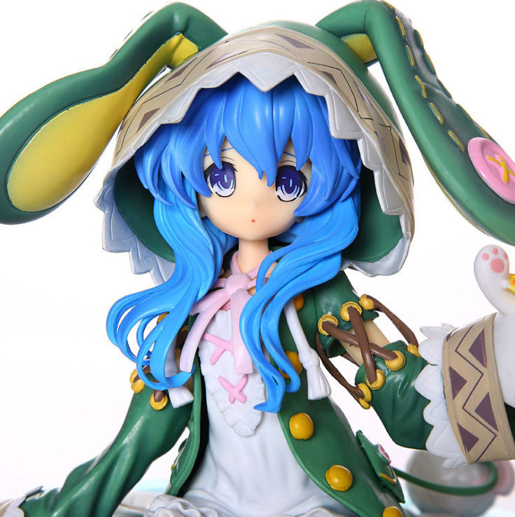 Date A Live Yoshino figure sitting with Yoshinon puppet