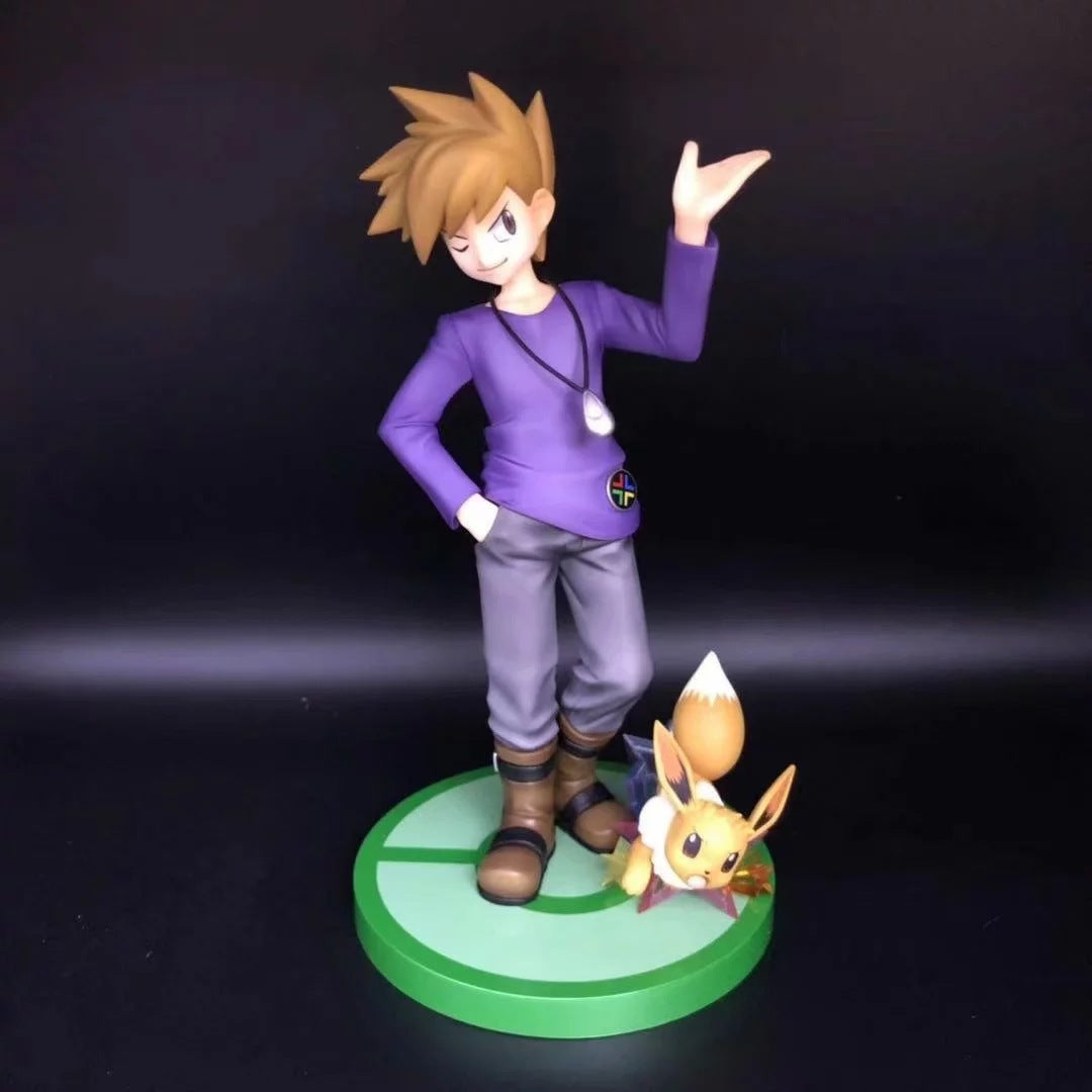 Pokemon Trainer Gary Oak & Eevee GK Statue
