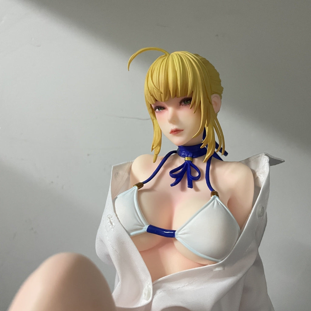 Fate Saber Artoria pajama sitting GK figure