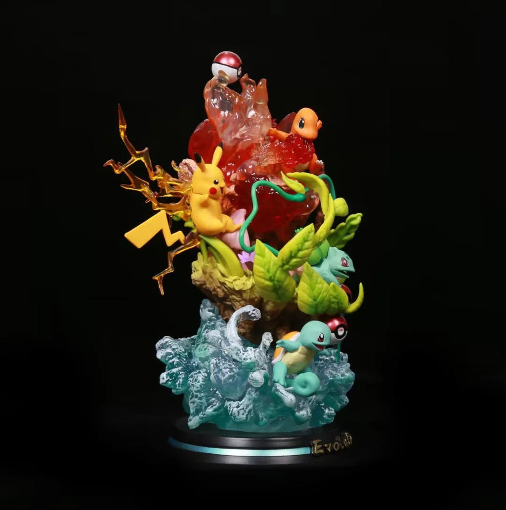 Pokemon Kanto Starters GK Diorama Statue