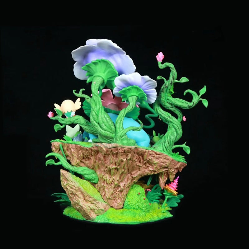 Pokemon Grass Type Family GK Diorama Statue