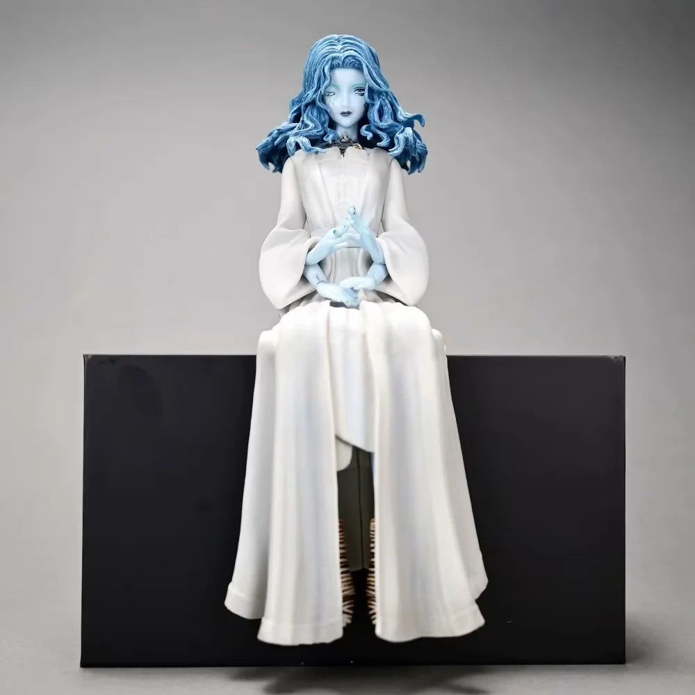 Elden Ring Ranni the Witch sitting GK statue white robe