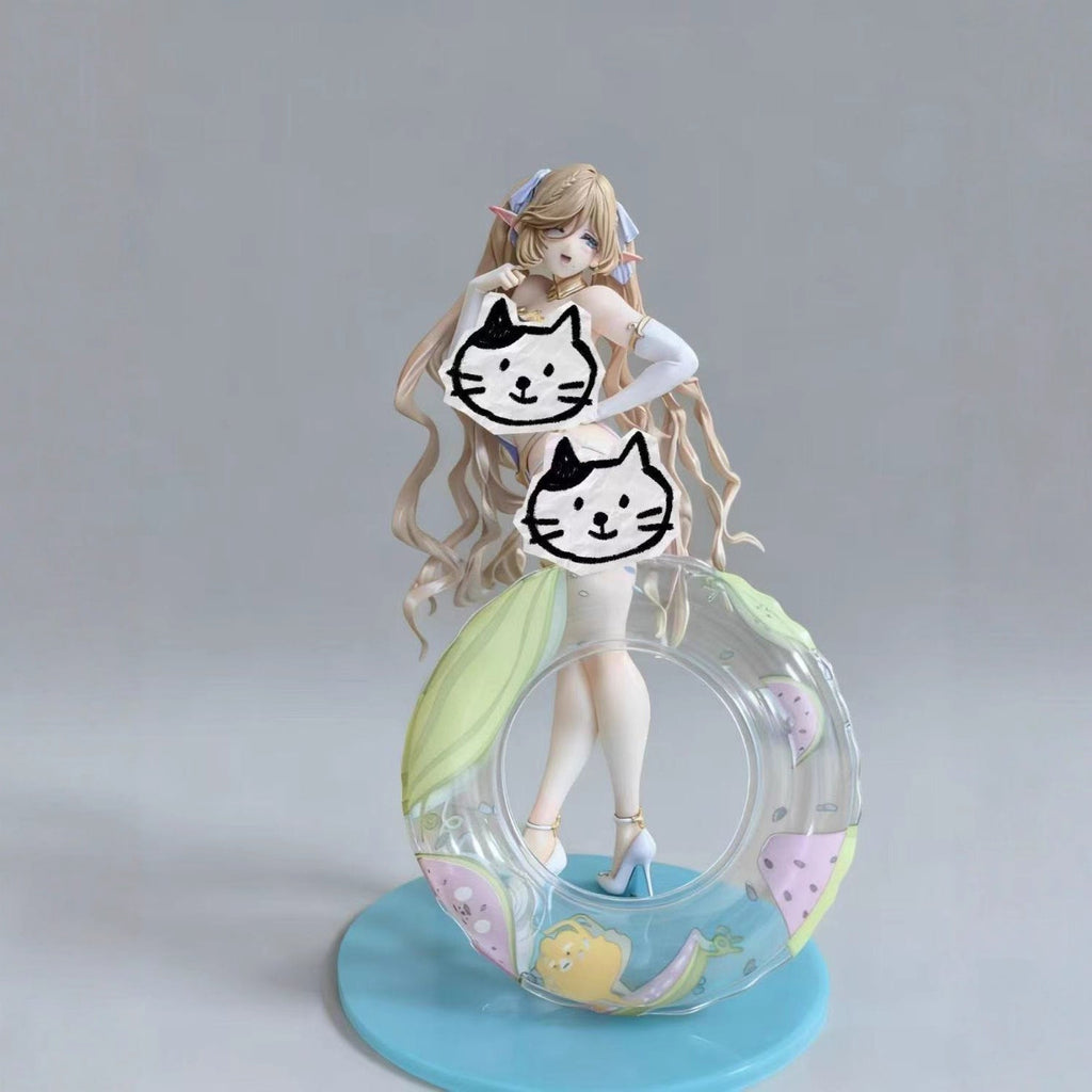 blonde twin tail bunny dress anime figure 1/4