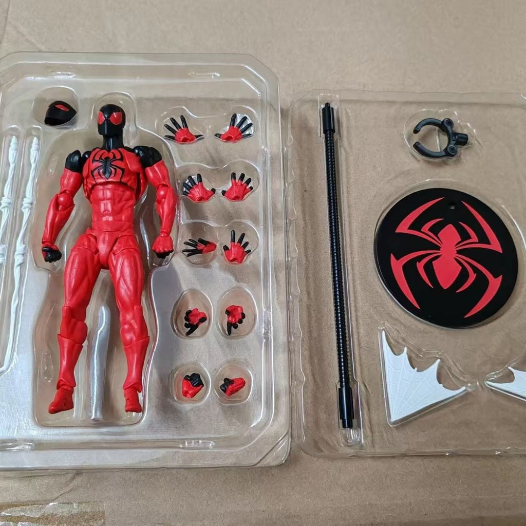 Marvel Scarlet Spider Symbiote Spider‑Man action figure set
