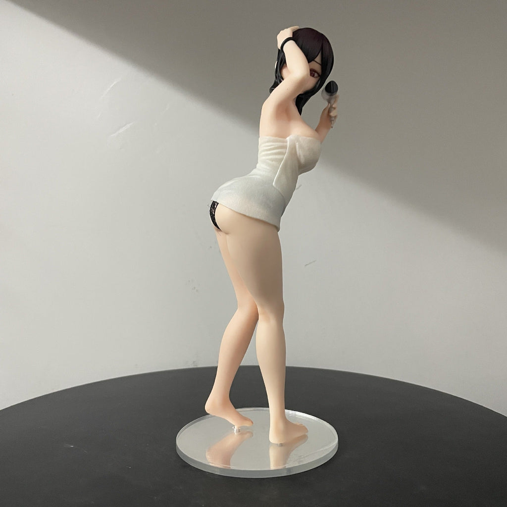 JK girl bath towel hair dryer anime figure