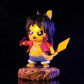 Pokemon × One Piece Crossover Pikachu Cos Luffy & Portgas D. Ace GK Statue Set