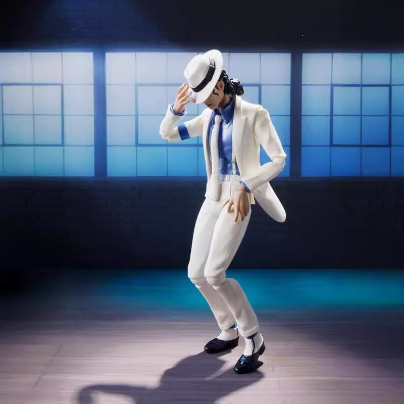 Michael Jackson Moon Walk Mobile Doll Model Ornament Box Set Handmade