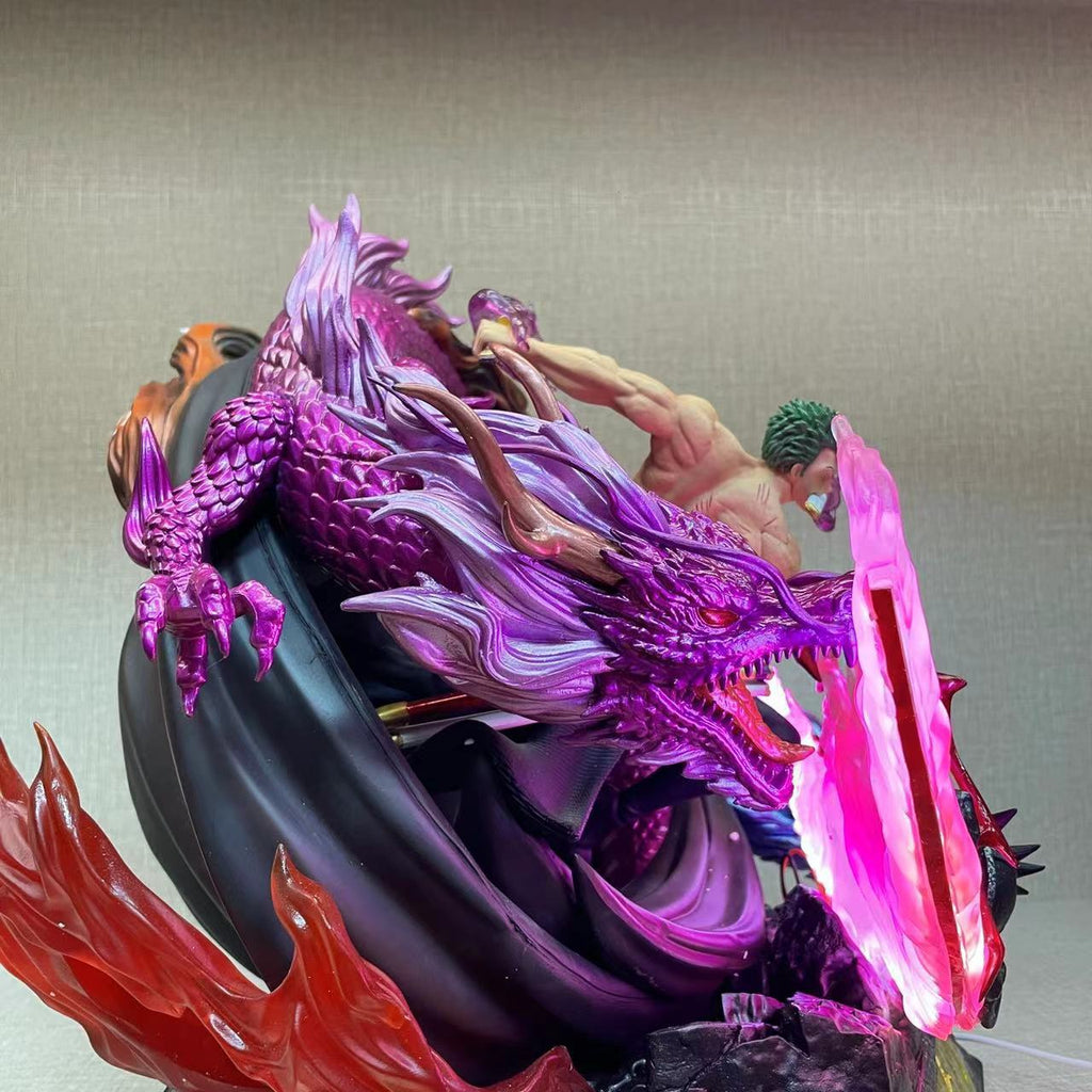 One Piece Roronoa Zoro dragon light up GK statue