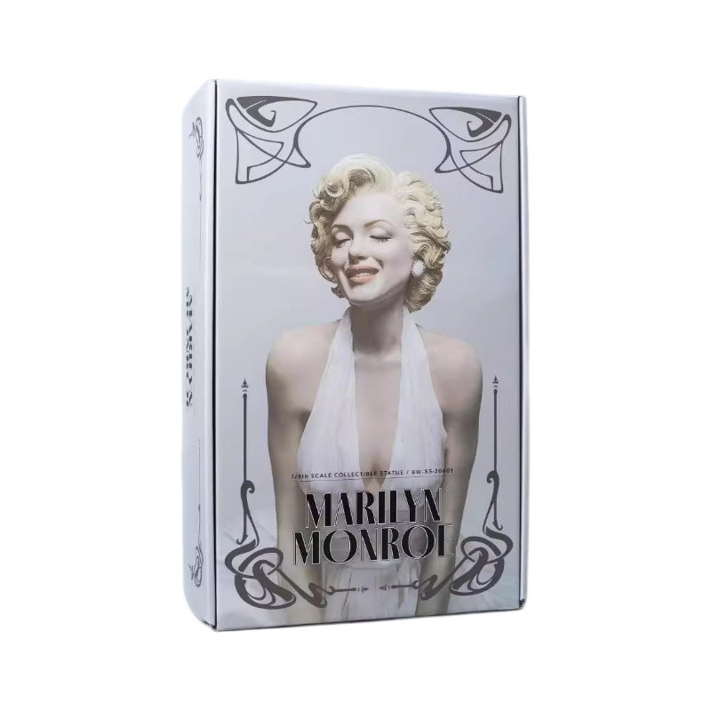 Marilyn Monroe figure white dress statue