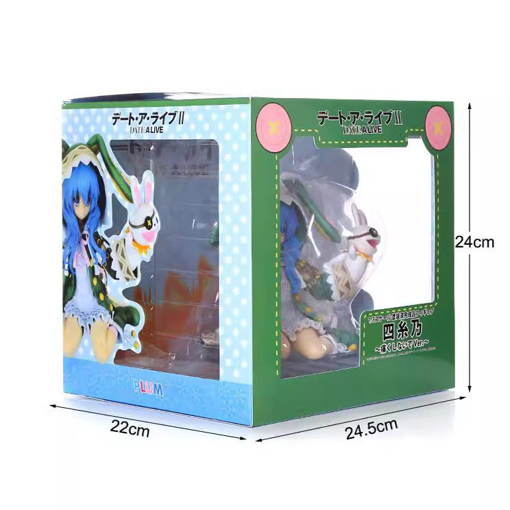 Date A Live Yoshino figure sitting with Yoshinon puppet