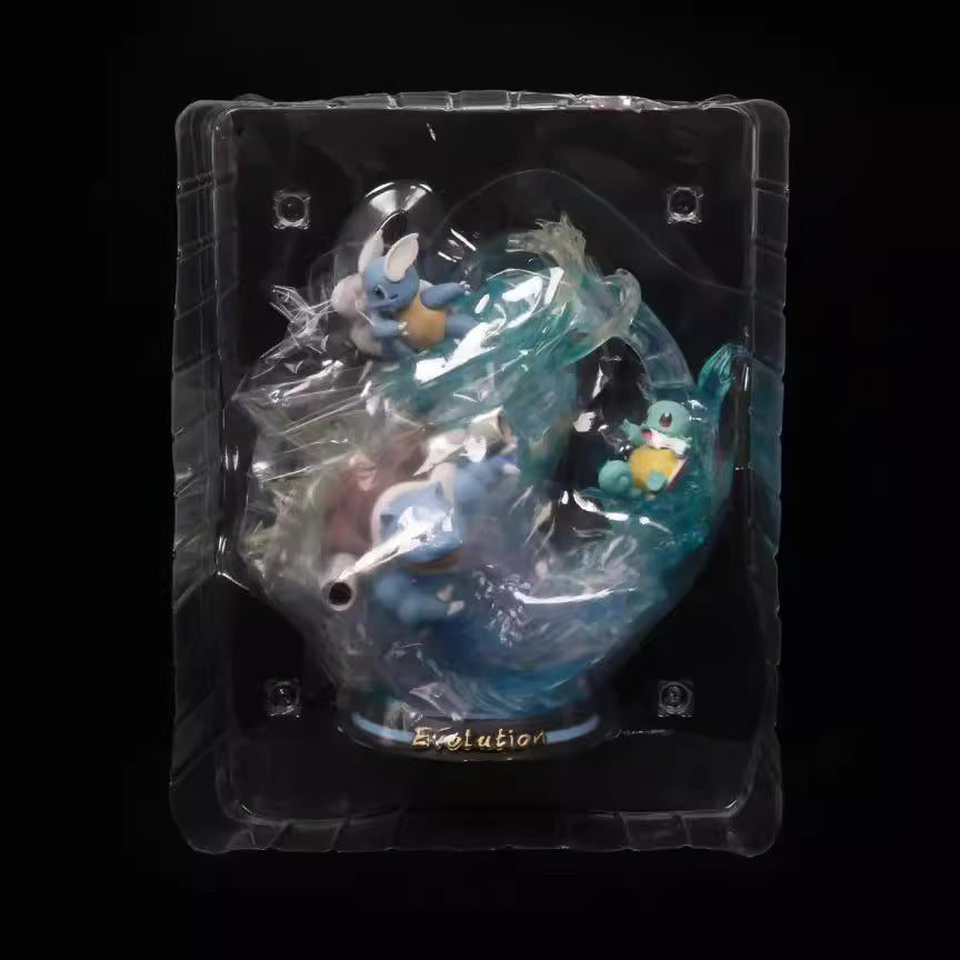Pokemon Squirtle Wartortle Blastoise GK Diorama Statue