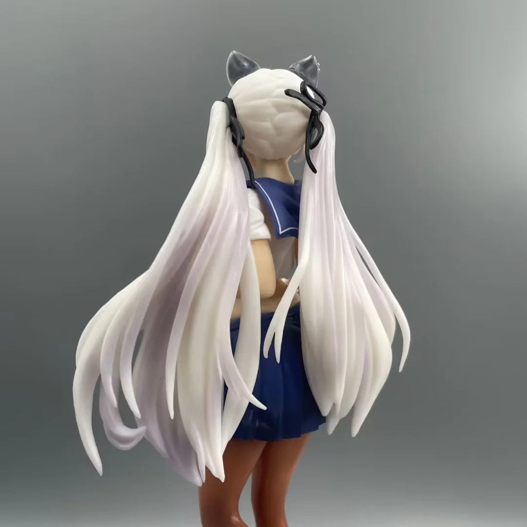 Anime cat girl school uniform pvc statue