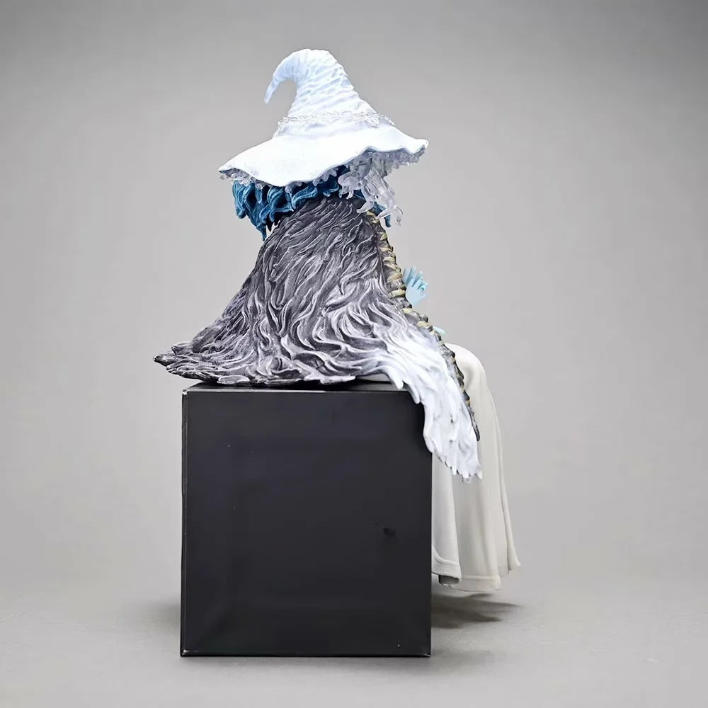 Elden Ring Ranni the Witch sitting GK statue white robe